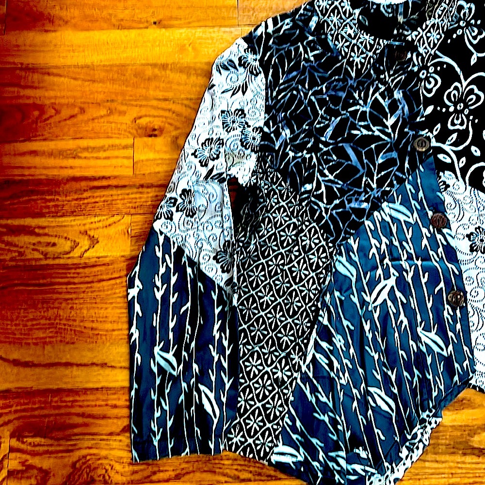 PristineWILDTHING CHICO Of CAWhiteBlackSoftTealGeomatric&Flower L/XL.Versatile - Picture 7 of 13